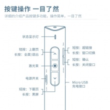 得力2801G翻页笔(白)